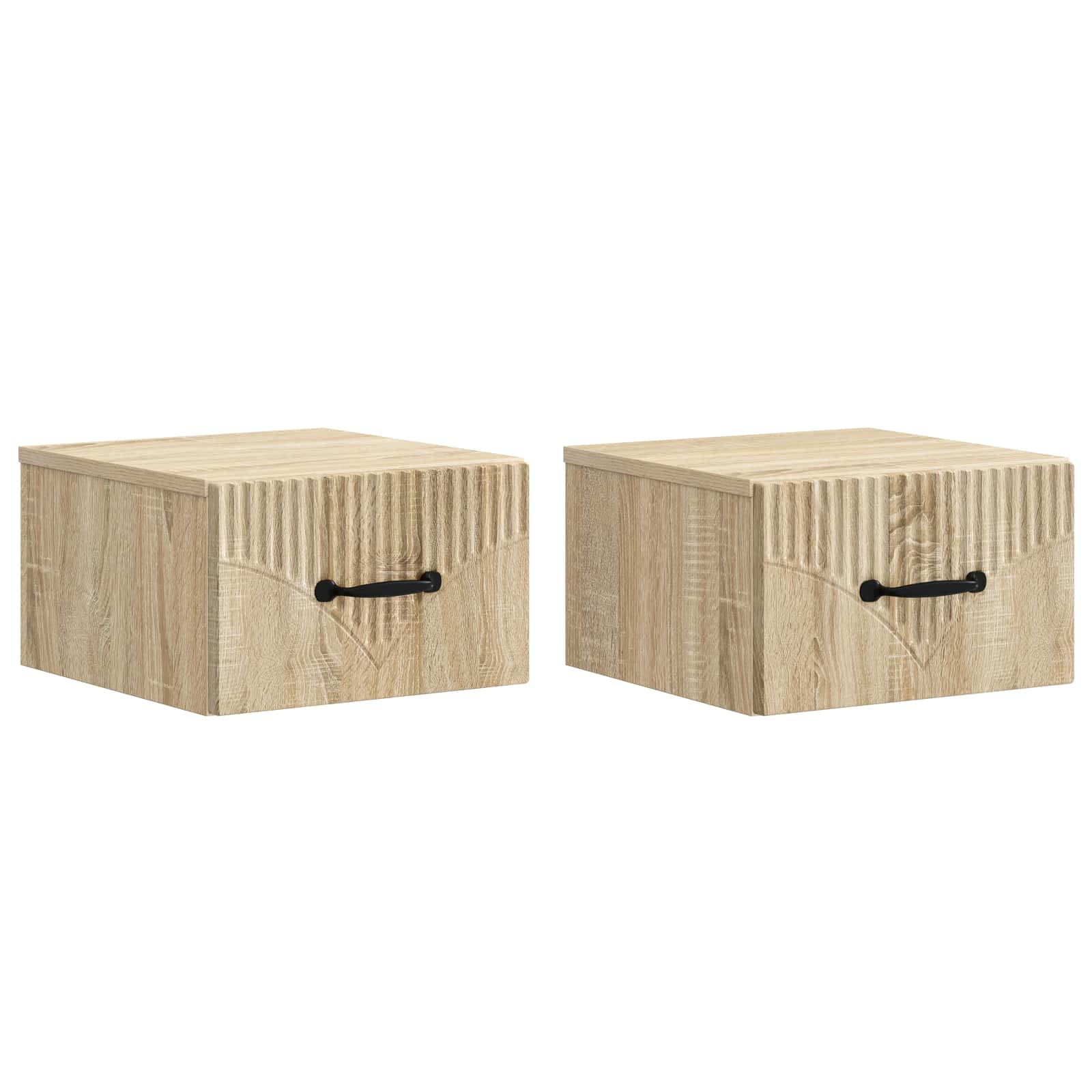 898940_1.jpg vidaXL Nástenná nočná skrinka 2 pcs Dub sonoma 34,5 x 33 x 20 cm – Obrázok 1