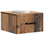 vidaXL Nástenná nočná skrinka 2 pcs Staré drevo 34,5 x 33 x 20 cm – Obrázok 2