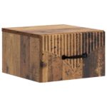 vidaXL Nástenná nočná skrinka 2 pcs Staré drevo 34,5 x 33 x 20 cm – Obrázok 3