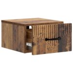 vidaXL Nástenná nočná skrinka 2 pcs Staré drevo 34,5 x 33 x 20 cm – Obrázok 4