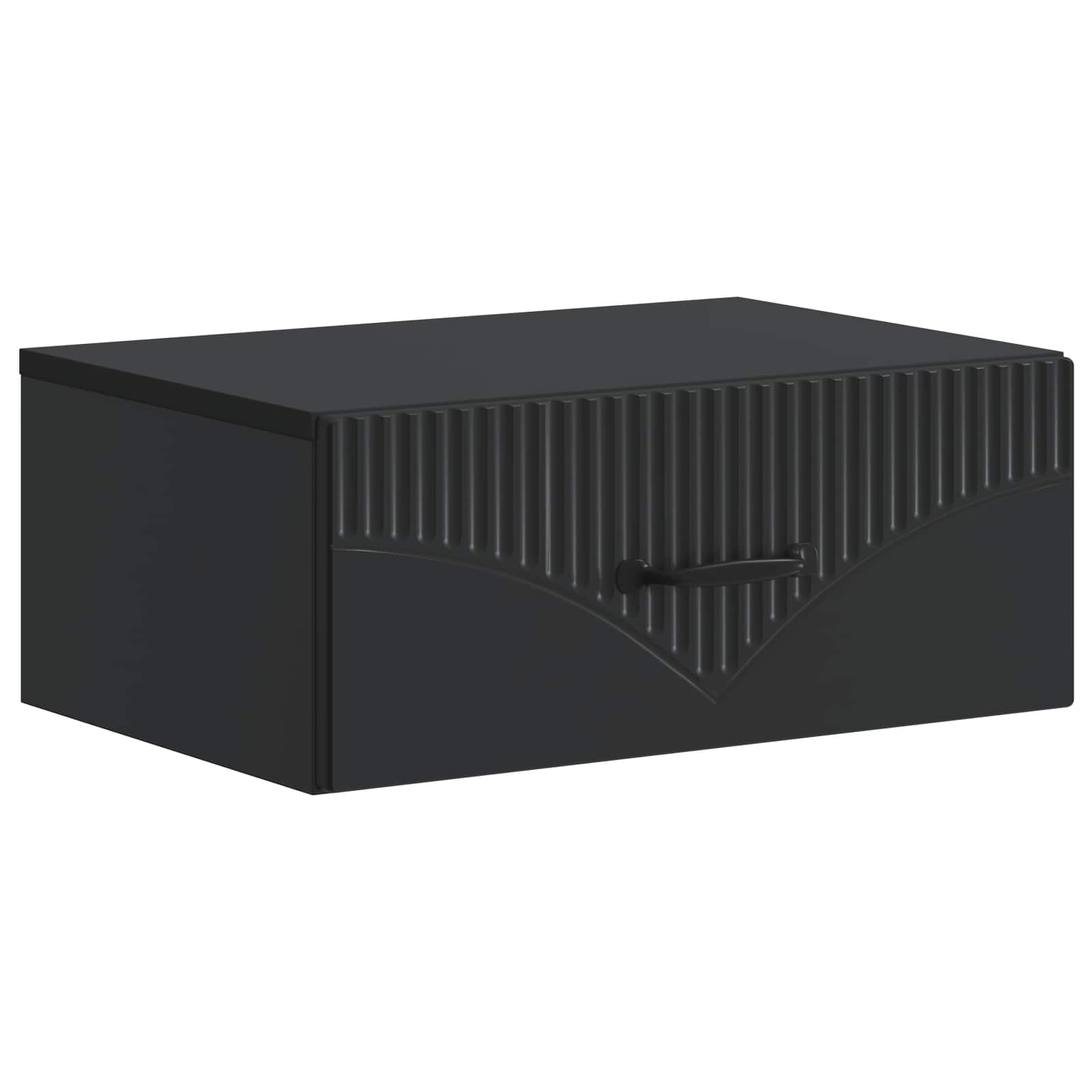 898957_1.jpg vidaXL Nástenná nočná skrinka so zásuvkou Čierna 49 x 34,5 x 20 cm – Obrázok 1
