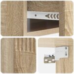 vidaXL Nástenná nočná skrinka so zásuvkou Dub sonoma 49 x 34,5 x 20 cm – Obrázok 7