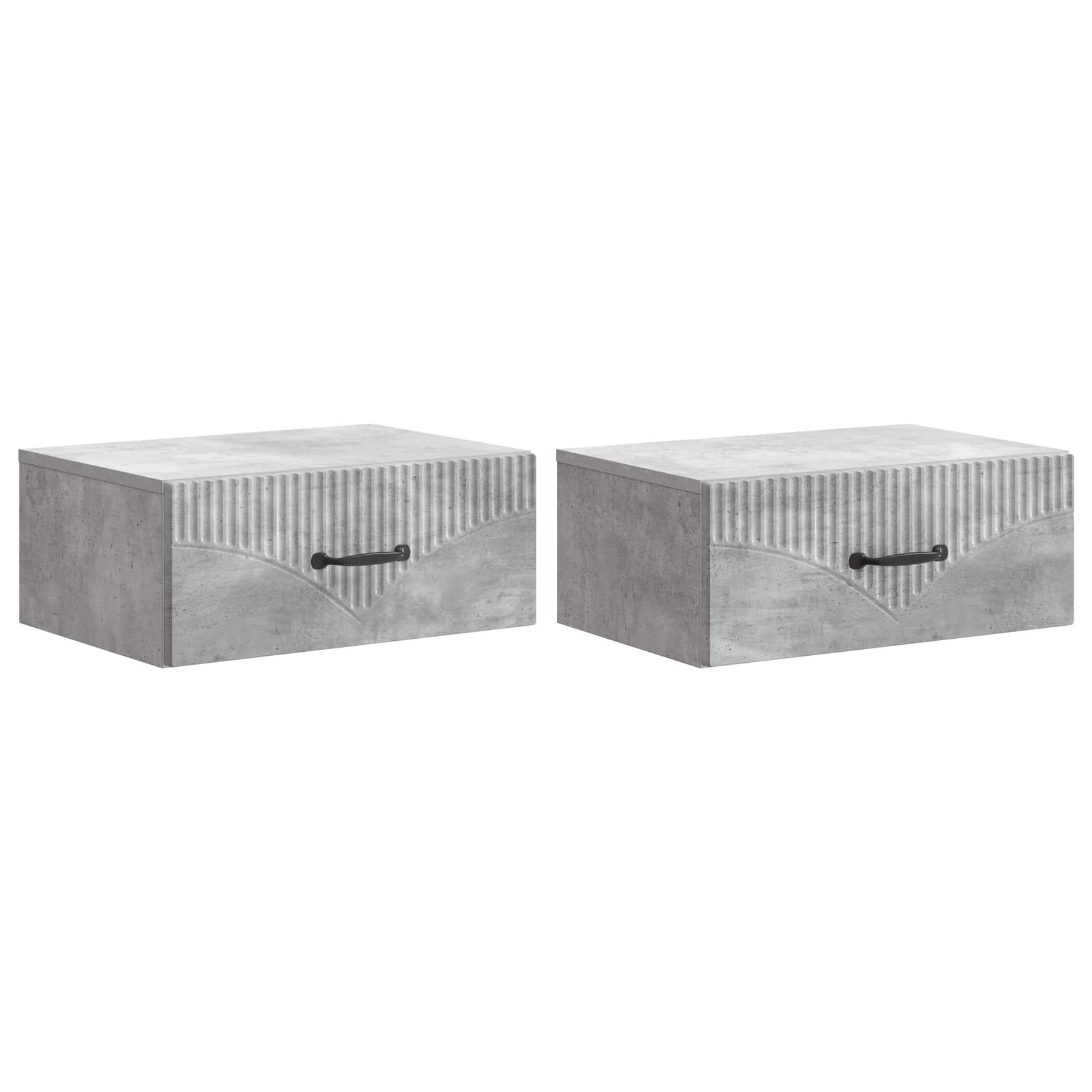 898962_1.jpg vidaXL Nástenná nočná skrinka 2 pcs Betónovo sivá 49 x 34,5 x 20 cm – Obrázok 1