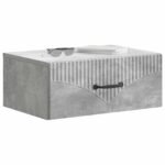 vidaXL Nástenná nočná skrinka 2 pcs Betónovo sivá 49 x 34,5 x 20 cm – Obrázok 2