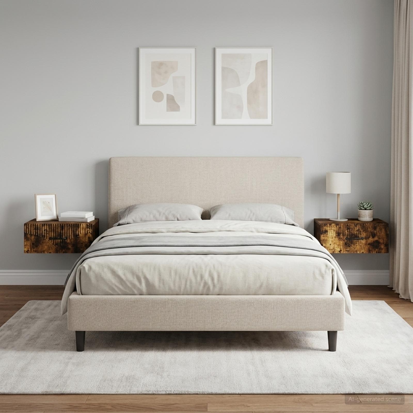 898966_1.jpg vidaXL Nástenná nočná skrinka 2 pcs Dymový dub 49 x 34,5 x 20 cm – Obrázok 1