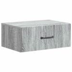 vidaXL Nástenná nočná skrinka 2 pcs Sivá sonoma 49 x 34,5 x 20 cm – Obrázok 3