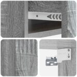 vidaXL Nástenná nočná skrinka 2 pcs Sivá sonoma 49 x 34,5 x 20 cm – Obrázok 8