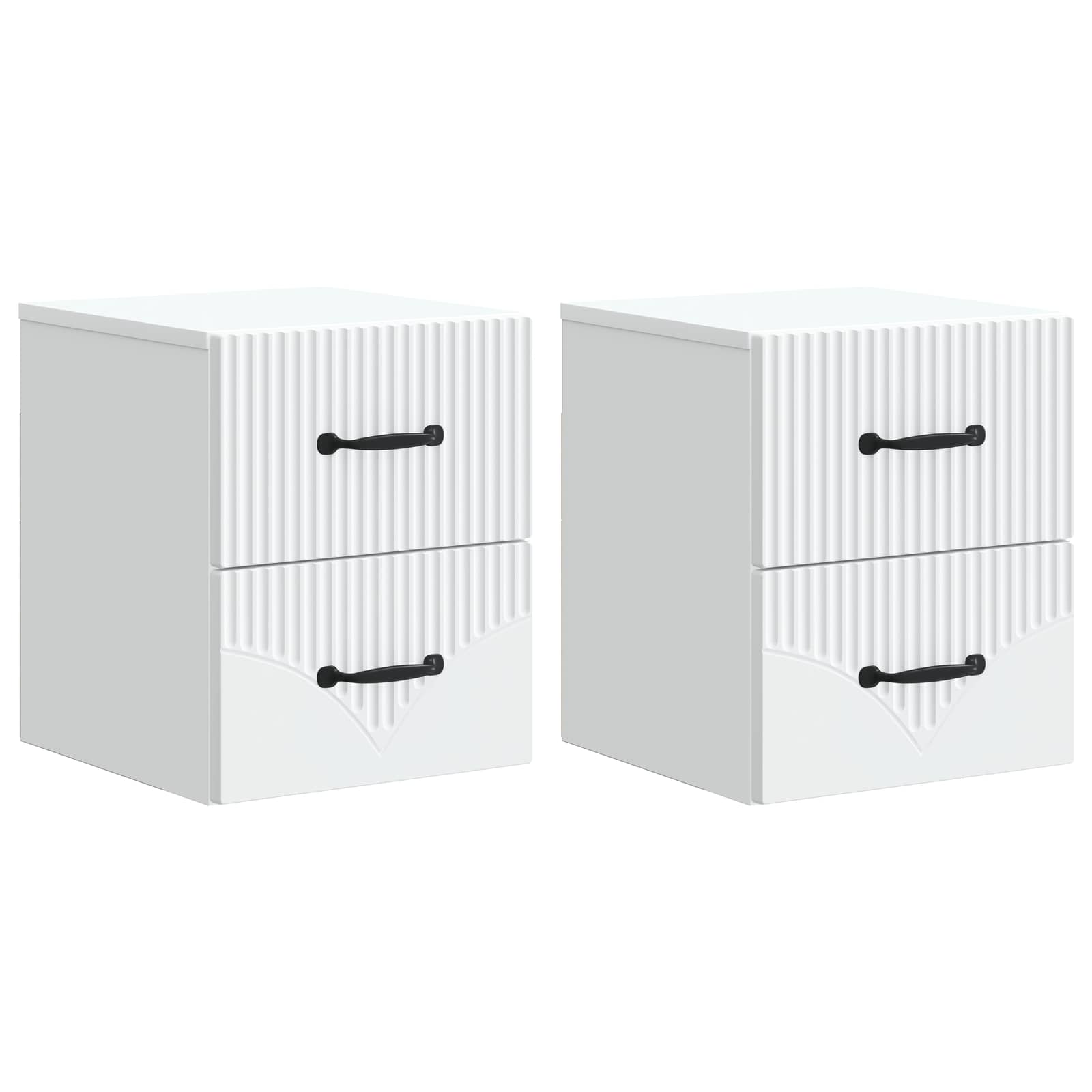 898976_1.jpg vidaXL Nástenná nočná skrinka Nástenný 2 pcs Biela 34,5 x 33 x 40 cm – Obrázok 1
