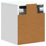vidaXL Nástenná nočná skrinka Nástenný 2 pcs Biela 34,5 x 33 x 40 cm – Obrázok 7