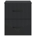 vidaXL Nástenná nočná skrinka Nástenný 2 pcs Čierna 34,5 x 33 x 40 cm – Obrázok 5