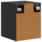 vidaXL Nástenná nočná skrinka Nástenný 2 pcs Čierna 34,5 x 33 x 40 cm – Obrázok 7