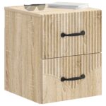 vidaXL Nástenná nočná skrinka 2 pcs Dub sonoma 34,5 x 33 x 40 cm – Obrázok 2