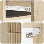 vidaXL Nástenná nočná skrinka 2 pcs Dub sonoma 34,5 x 33 x 40 cm – Obrázok 8