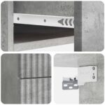 vidaXL Nástenná nočná skrinka 2 pcs Betónovo sivá 34,5 x 33 x 40 cm – Obrázok 8