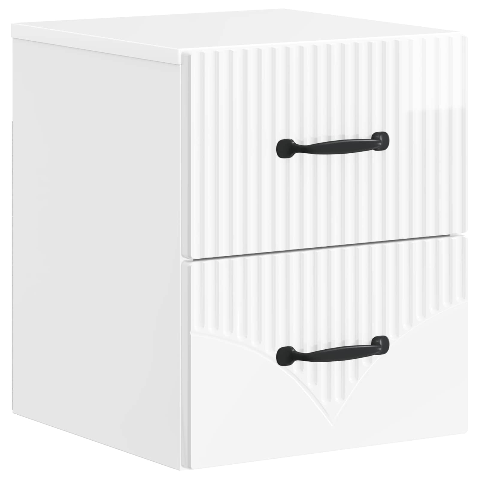 898983_1.jpg vidaXL Nástenná nočná skrinka Biela s vysokým leskom 34,5 x 33 x 40 cm – Obrázok 1