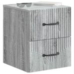 vidaXL Nástenná nočná skrinka 2 pcs Sivá sonoma 34,5 x 33 x 40 cm – Obrázok 2