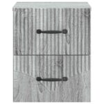 vidaXL Nástenná nočná skrinka 2 pcs Sivá sonoma 34,5 x 33 x 40 cm – Obrázok 5
