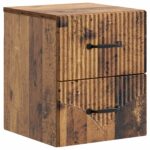 vidaXL Nástenná nočná skrinka 2 pcs Staré drevo 34,5 x 33 x 40 cm – Obrázok 3