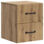 vidaXL Nástenná nočná skrinka 2 pcs Dub artisan 34,5 x 33 x 40 cm – Obrázok 3