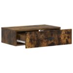 vidaXL Nástenný bočný stôl Dymový dub 59 x 34,5 x 17 cm – Obrázok 3
