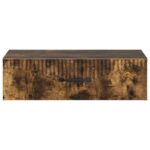 vidaXL Nástenný bočný stôl Dymový dub 59 x 34,5 x 17 cm – Obrázok 4