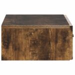 vidaXL Nástenný bočný stôl Dymový dub 59 x 34,5 x 17 cm – Obrázok 5