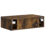 vidaXL Nástenný bočný stôl Dymový dub 59 x 34,5 x 17 cm – Obrázok 6