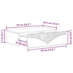 vidaXL Nástenný bočný stôl Dymový dub 59 x 34,5 x 17 cm – Obrázok 9