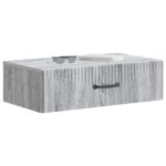 vidaXL Nástenný bočný stôl Sivá sonoma 59 x 34,5 x 17 cm – Obrázok 2