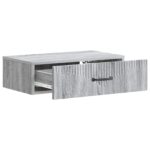 vidaXL Nástenný bočný stôl Sivá sonoma 59 x 34,5 x 17 cm – Obrázok 3
