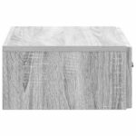 vidaXL Nástenný bočný stôl Sivá sonoma 59 x 34,5 x 17 cm – Obrázok 5
