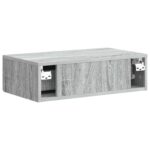 vidaXL Nástenný bočný stôl Sivá sonoma 59 x 34,5 x 17 cm – Obrázok 6