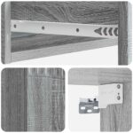 vidaXL Nástenný bočný stôl Sivá sonoma 59 x 34,5 x 17 cm – Obrázok 7