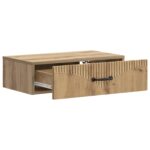 vidaXL Nástenný bočný stôl Dub artisan 59 x 34,5 x 17 cm – Obrázok 3