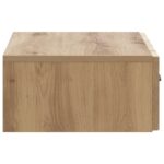 vidaXL Nástenný bočný stôl Dub artisan 59 x 34,5 x 17 cm – Obrázok 5