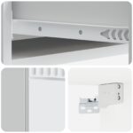 vidaXL Nástenný bočný stôl Biela 87,5 x 34,5 x 17 cm Kompozitné drevo – Obrázok 7