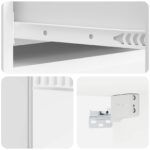 vidaXL Nástenný bočný stôl Biela s vysokým leskom 87,5 x 34,5 x 17 cm – Obrázok 7