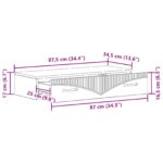 vidaXL Nástenný bočný stôl Biela s vysokým leskom 87,5 x 34,5 x 17 cm – Obrázok 9