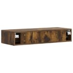 vidaXL Nástenný bočný stôl Dymový dub 87,5 x 34,5 x 17 cm – Obrázok 6
