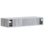 vidaXL Nástenný bočný stôl Sivá sonoma 87,5 x 34,5 x 17 cm – Obrázok 6