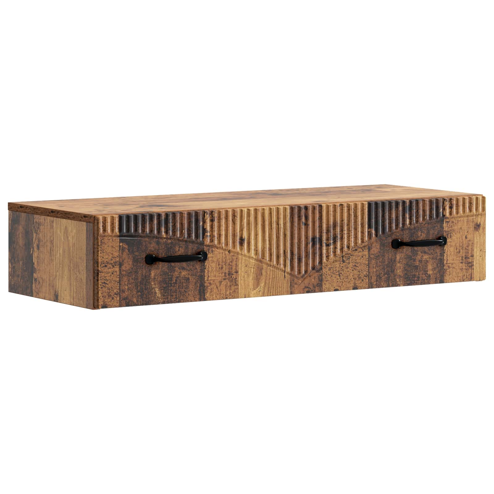 899013_1.jpg vidaXL Nástenný bočný stôl Staré drevo 87,5 x 34,5 x 17 cm – Obrázok 1