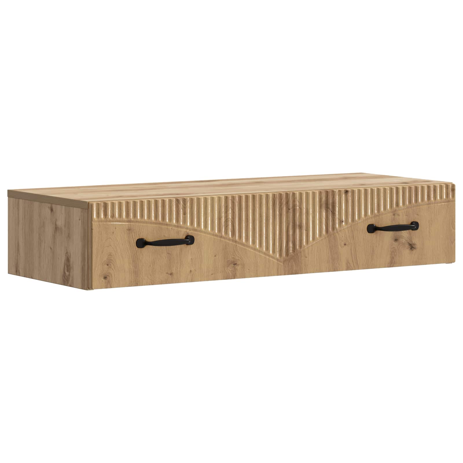 899014_1.jpg vidaXL Nástenný bočný stôl Dub artisan 87,5 x 34,5 x 17 cm – Obrázok 1
