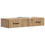 vidaXL Nástenný bočný stôl Dub artisan 87,5 x 34,5 x 17 cm – Obrázok 2
