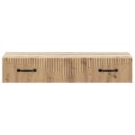 vidaXL Nástenný bočný stôl Dub artisan 87,5 x 34,5 x 17 cm – Obrázok 4