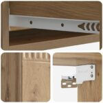 vidaXL Nástenný bočný stôl Dub artisan 87,5 x 34,5 x 17 cm – Obrázok 7