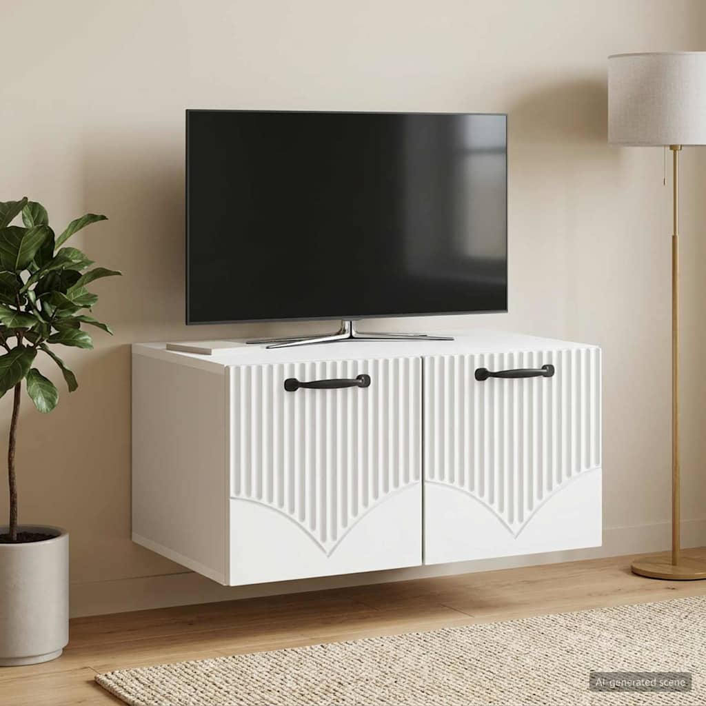 899015_1.jpg vidaXL Nástenná TV skrinka Biela 59,5 x 41 x 30 cm Kompozitné drevo – Obrázok 1