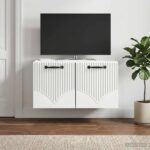 vidaXL Nástenná TV skrinka Biela 59,5 x 41 x 30 cm Kompozitné drevo – Obrázok 4
