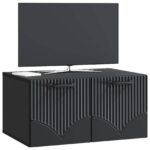 vidaXL Nástenná TV skrinka Čierna 59,5 x 41 x 30 cm Kompozitné drevo – Obrázok 3