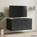 vidaXL Nástenná TV skrinka Čierna 59,5 x 41 x 30 cm Kompozitné drevo – Obrázok 4