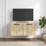 vidaXL Nástenná TV skrinka Nástenný Dub sonoma 59,5 x 41 x 30 cm – Obrázok 4